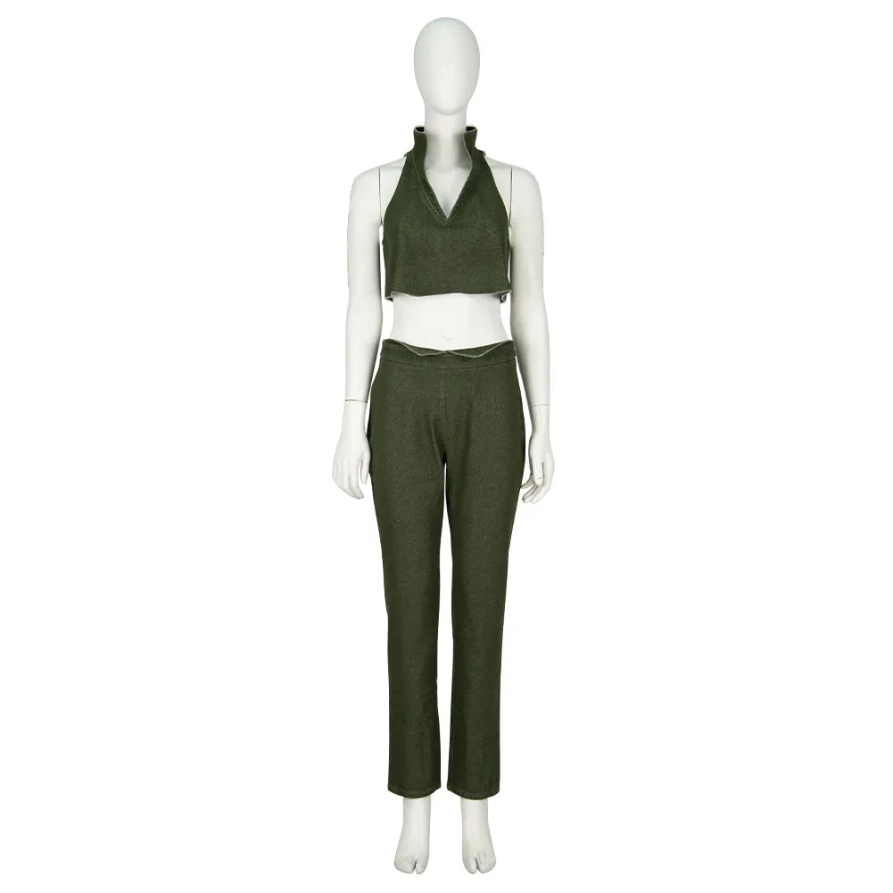 Final Fantasy VII Tifa Lockhart Green Suit Cosplay Costume Outfits Halloween Carnival Suit