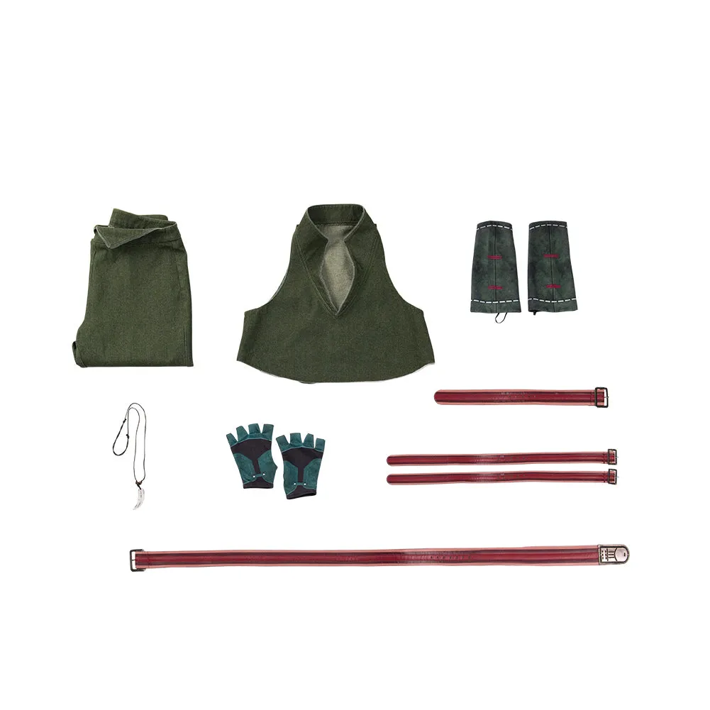 Final Fantasy VII Tifa Lockhart Green Suit Cosplay Costume Outfits Halloween Carnival Suit