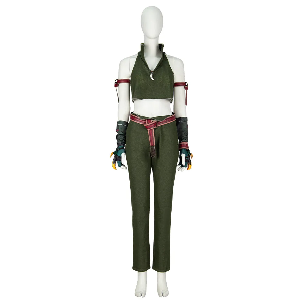 Final Fantasy VII Tifa Lockhart Green Suit Cosplay Costume Outfits Halloween Carnival Suit