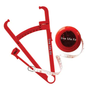 Fit Tools Kit by Fitlosophy with Body Fat Calipers and Measuring Tape