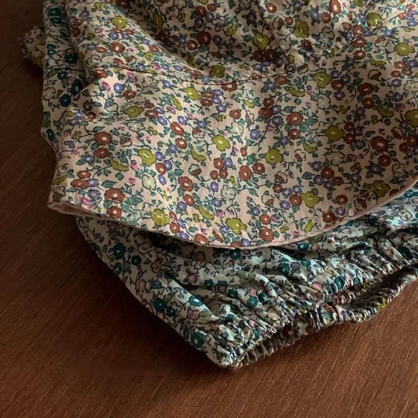 Floral Print Bloomer and Bucket Hat (Set)