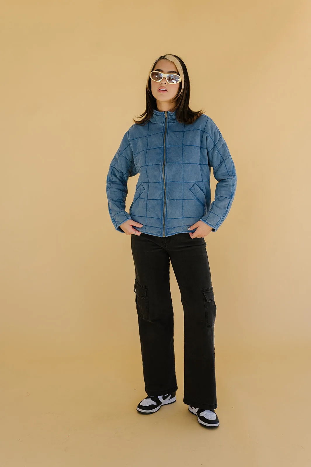 Forever Flame Quilted Jacket// Denim