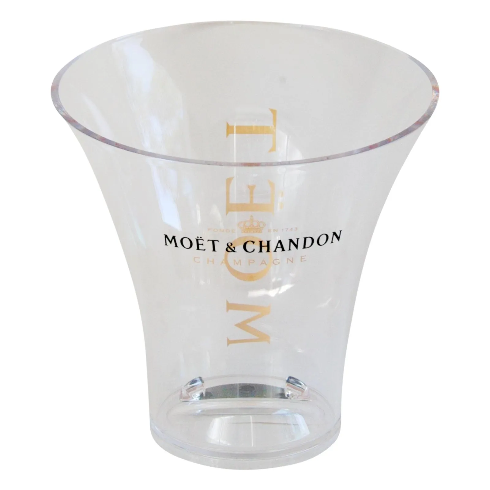 French Acrylic Moet & Chandon Bottle Chiller & Ice Bucket