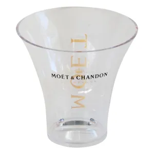 French Acrylic Moet & Chandon Bottle Chiller & Ice Bucket