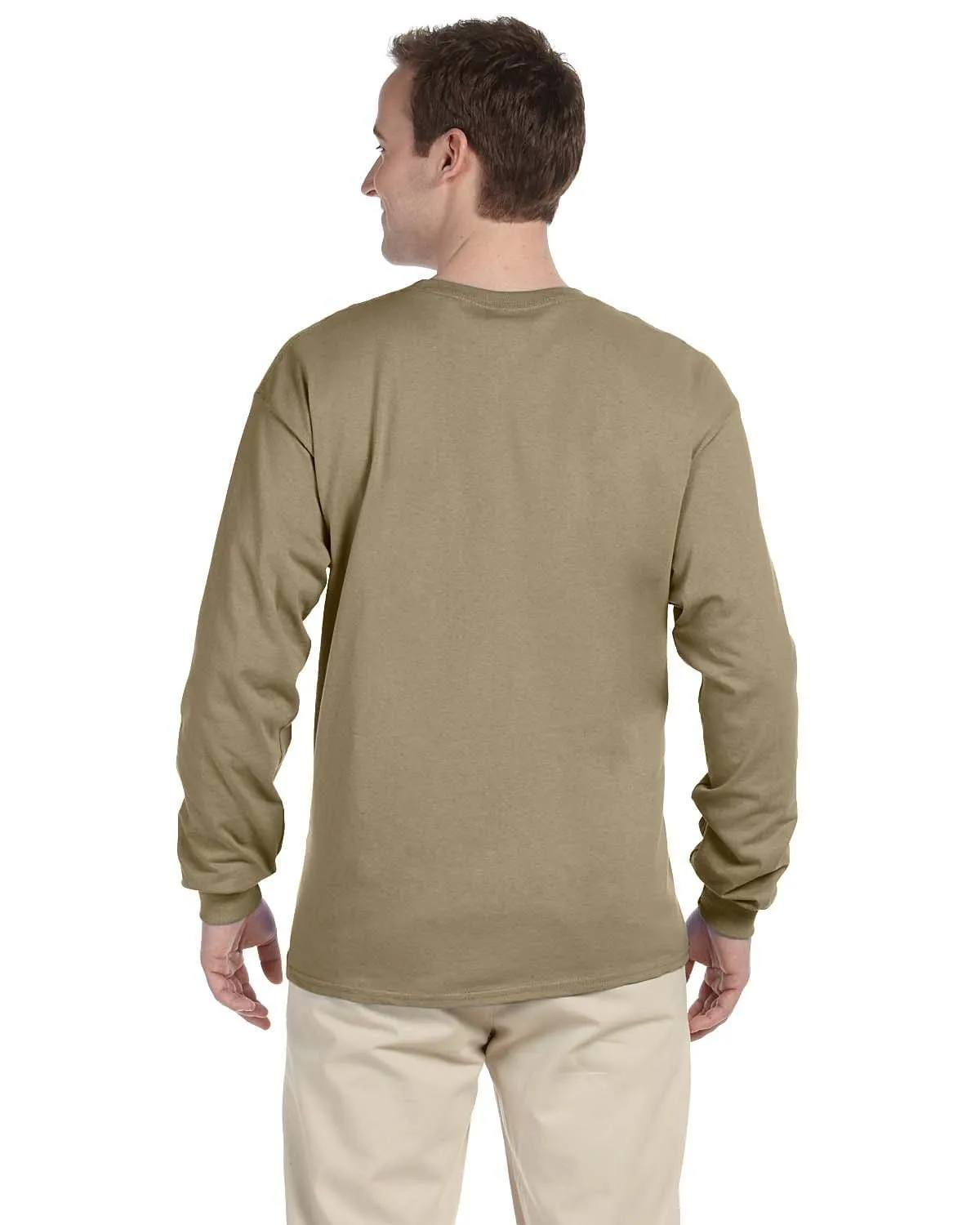 Fruit of the Loom Lightweight Long Sleeve T-Shirt | Khaki