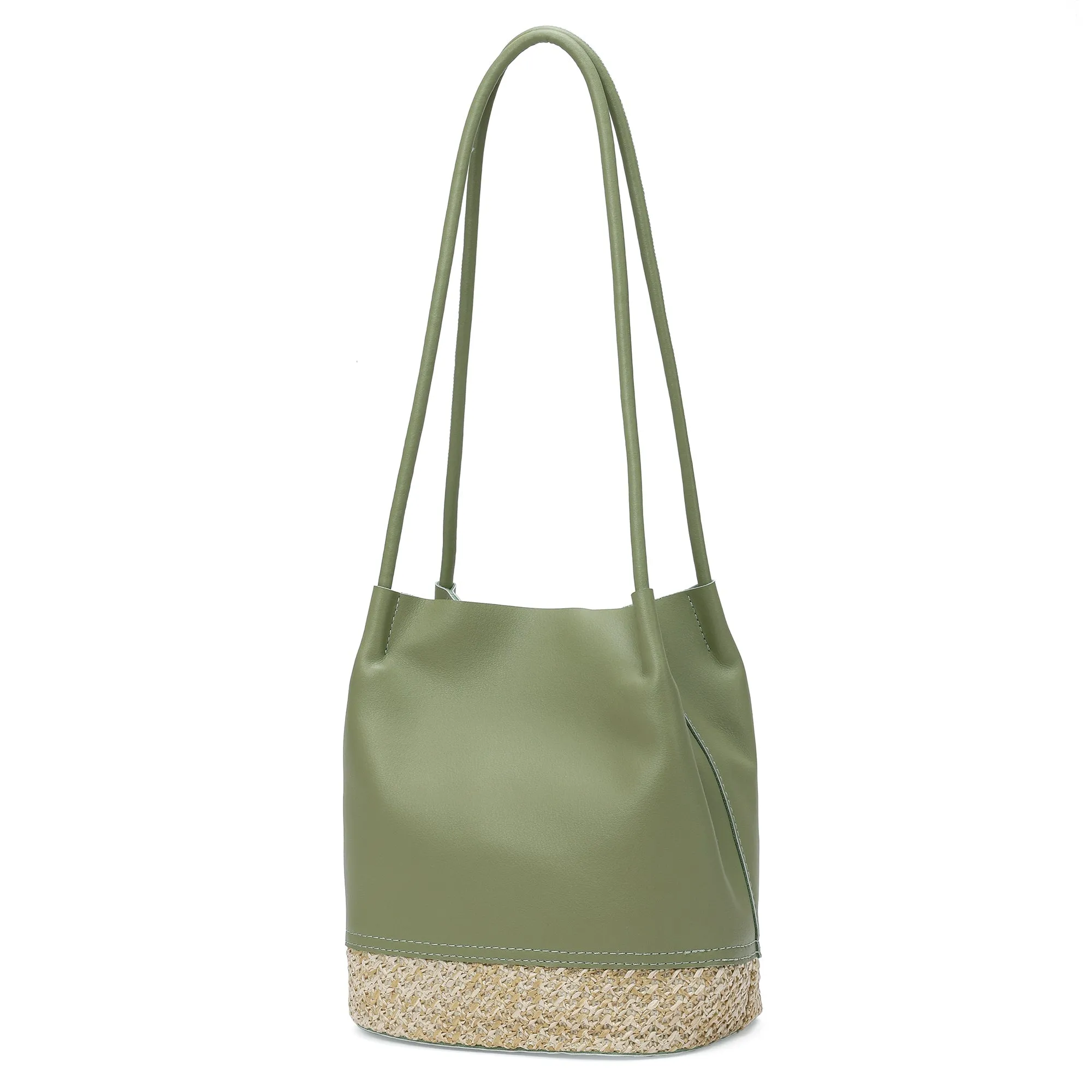 Full-Grain Soft Leather Hobo/Shoulder Bag
