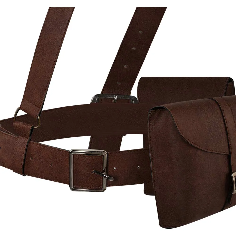 Furiosa: A Mad Max Saga Brown Leather Pack Set Cosplay Costume Outfits Halloween Carnival Suit