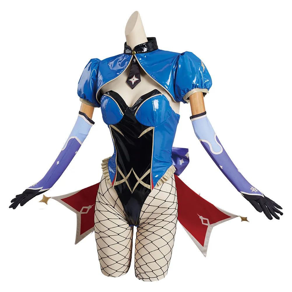 Genshin Impact Mona Bunny Girls Jumpsuit Outfits Cosplay Costume Halloween Carnival Suit