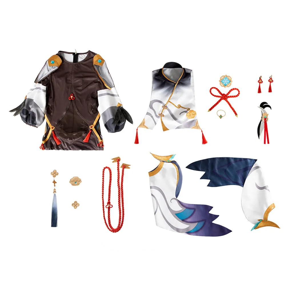Genshin Impact Shen He Jumpsuit Outfits Cosplay Costume Halloween Carnival Suit