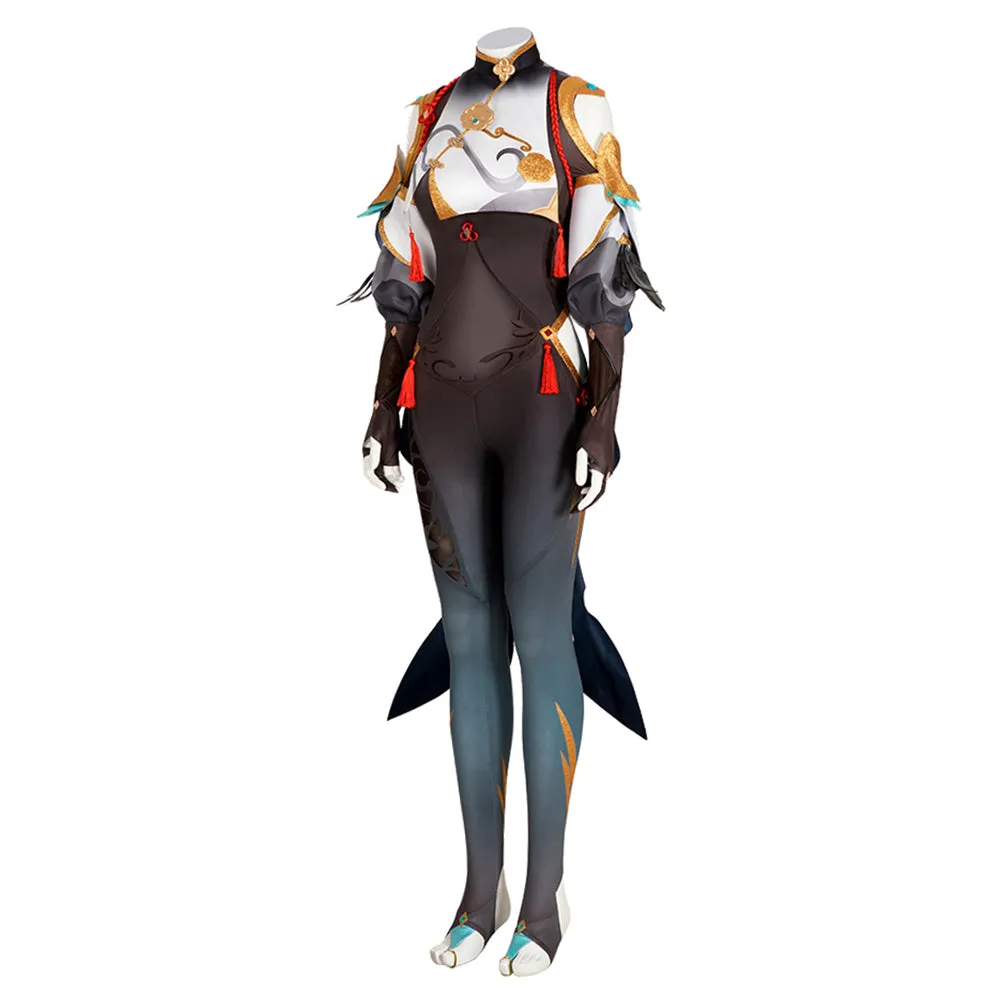 Genshin Impact Shen He Jumpsuit Outfits Cosplay Costume Halloween Carnival Suit