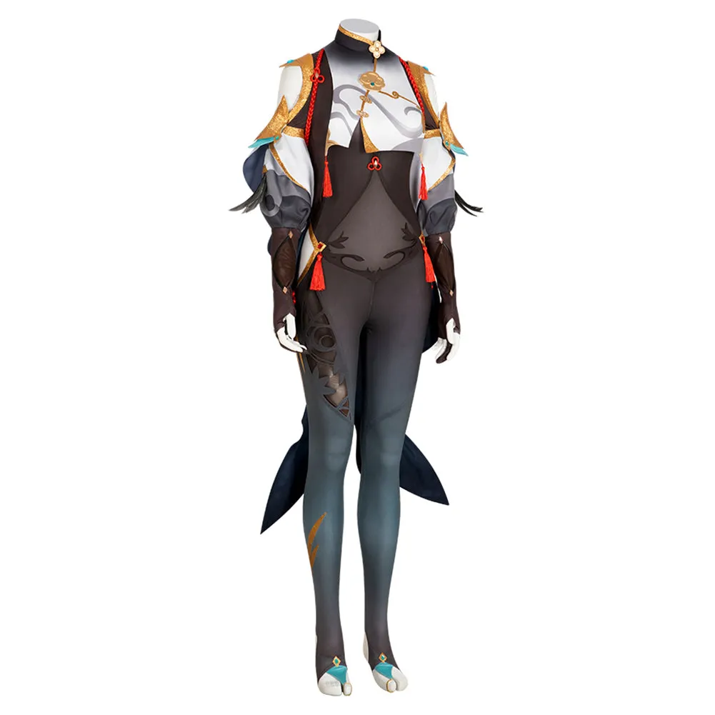 Genshin Impact Shen He Jumpsuit Outfits Cosplay Costume Halloween Carnival Suit