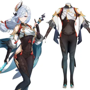 Genshin Impact Shen He Jumpsuit Outfits Cosplay Costume Halloween Carnival Suit