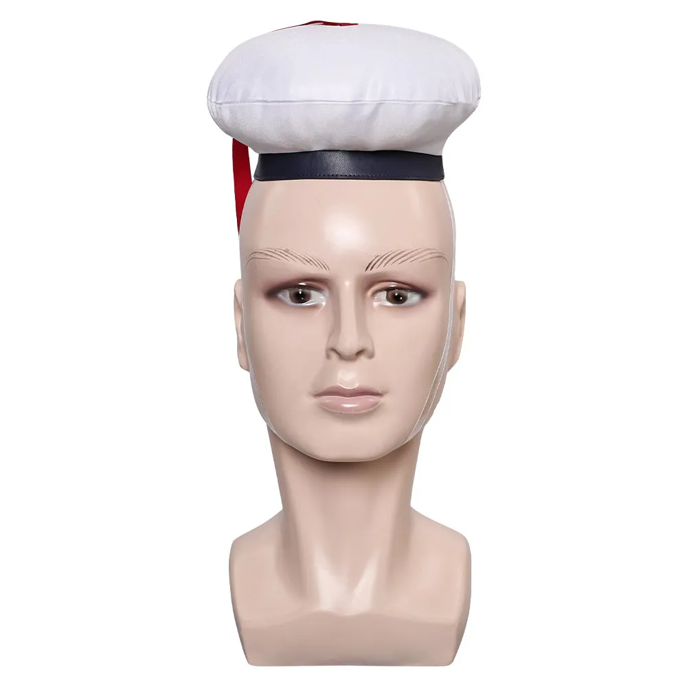 Ghostbuster Stay Puft Marshmallow Man Cosplay Hat Cap Halloween Carnival Costume Accessories Navy WhiteHat