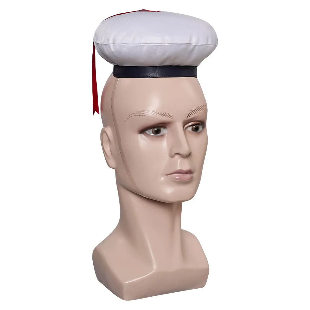 Ghostbuster Stay Puft Marshmallow Man Cosplay Hat Cap Halloween Carnival Costume Accessories Navy WhiteHat