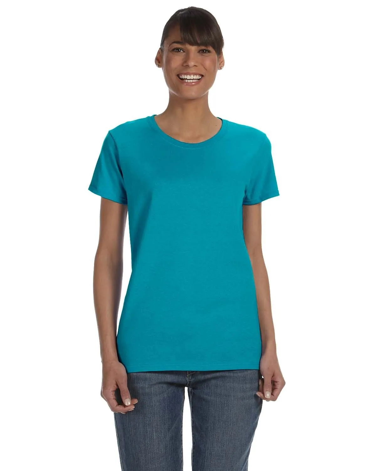 Gildan Ladies Lightweight 100% Cotton T-Shirt | Tropical Blue