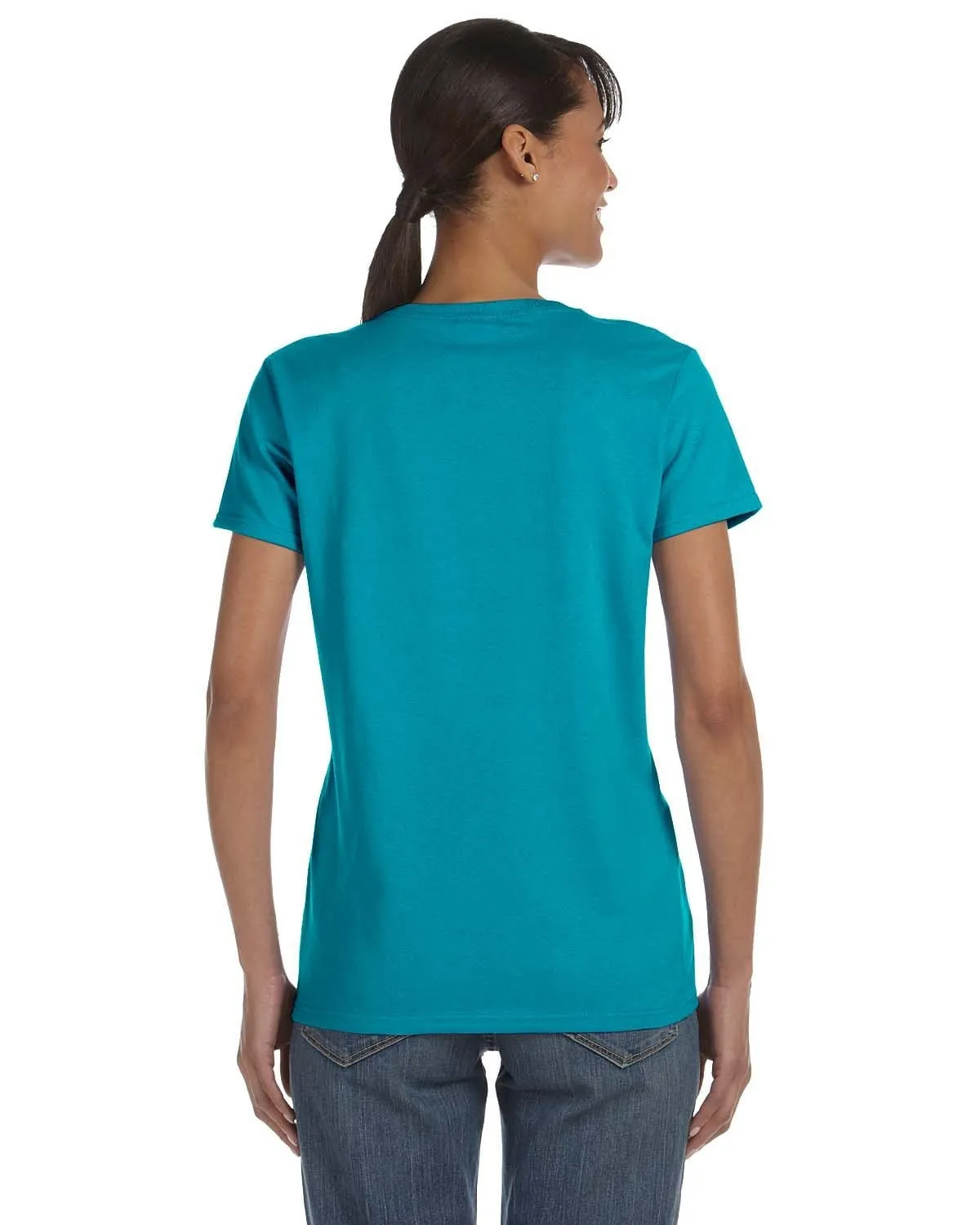 Gildan Ladies Lightweight 100% Cotton T-Shirt | Tropical Blue