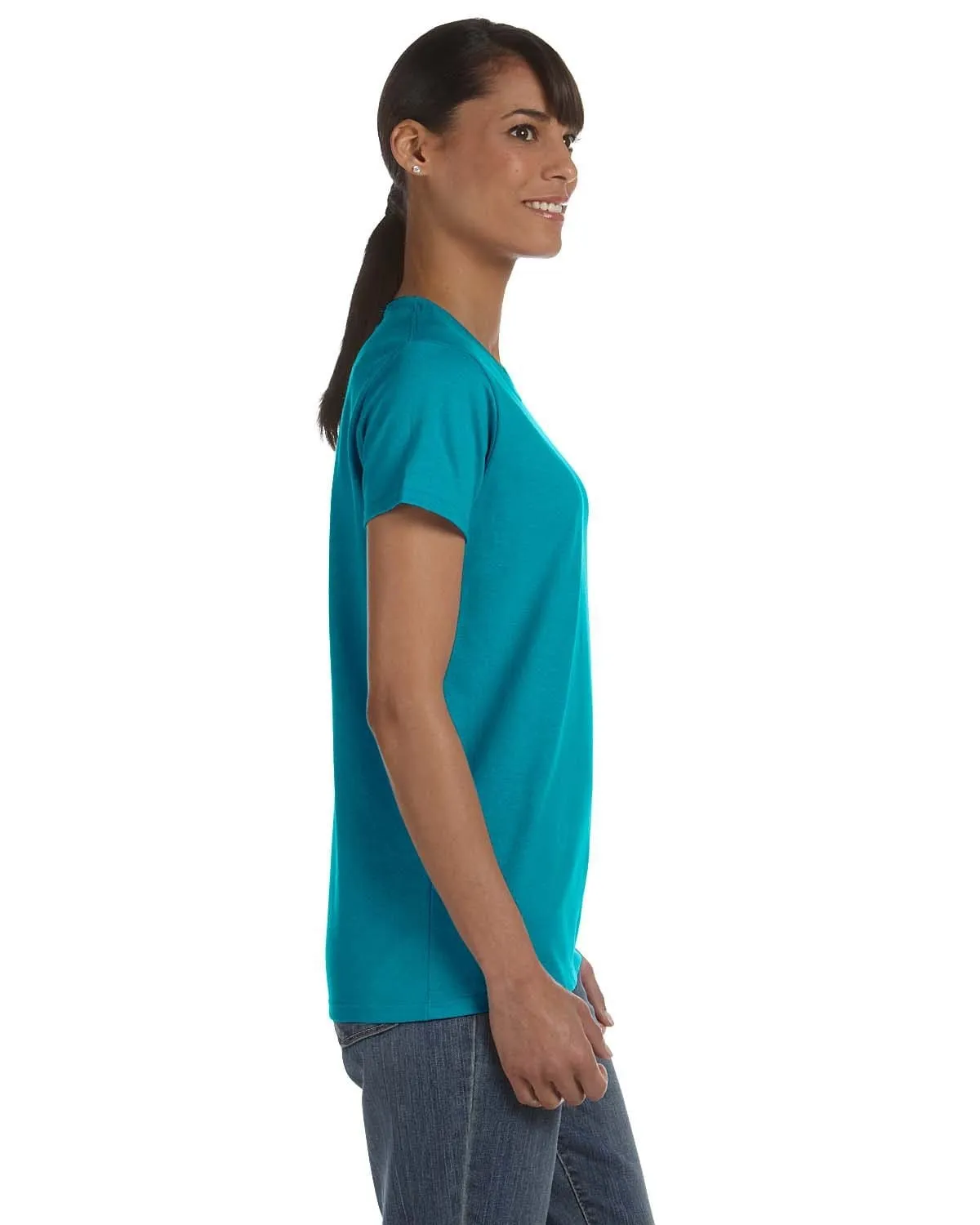 Gildan Ladies Lightweight 100% Cotton T-Shirt | Tropical Blue
