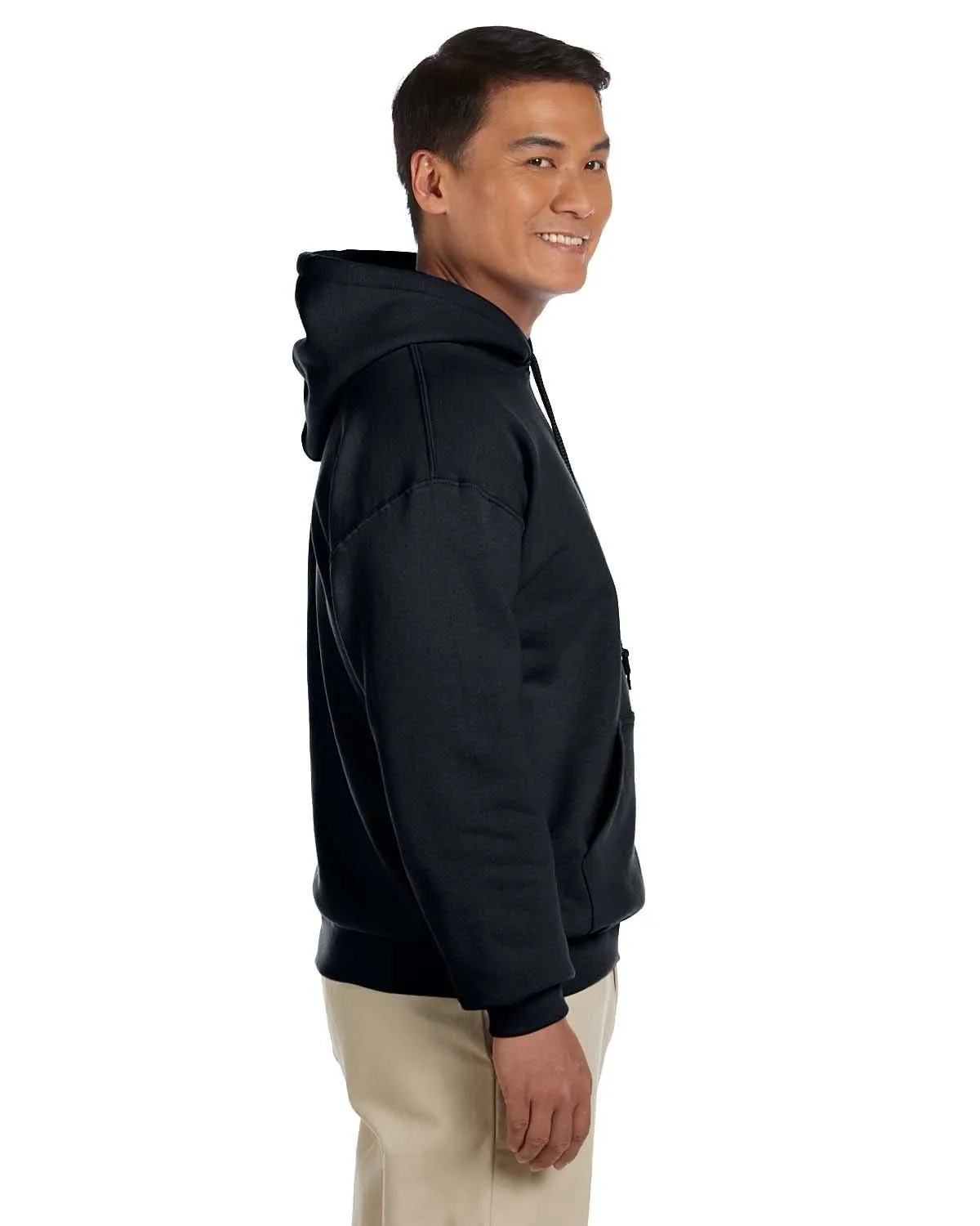 Gildan Lightweight 50/50 Hoodie Sweatshirt | Black