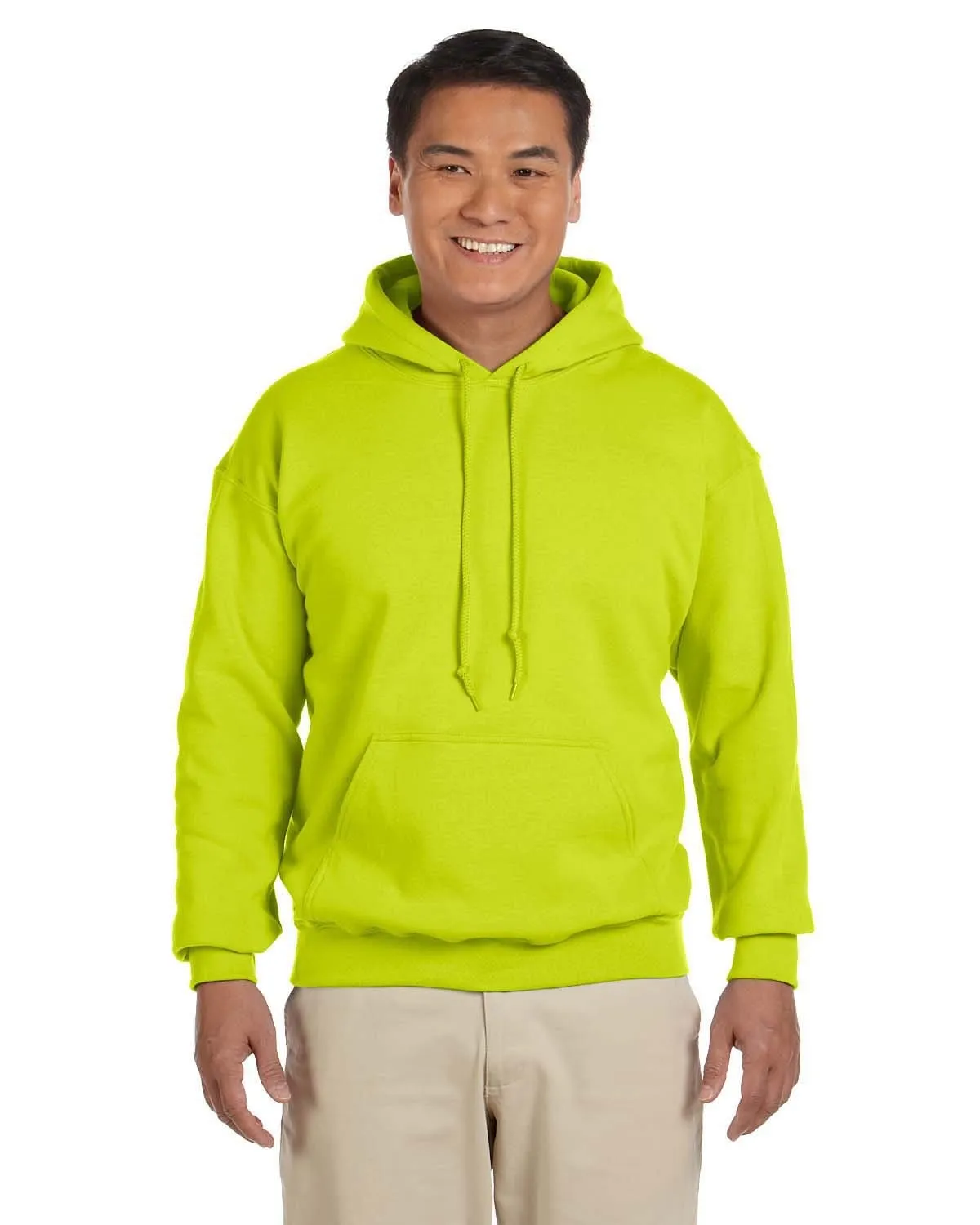 Gildan Lightweight 50/50 Hoodie Sweatshirt | Safety Green