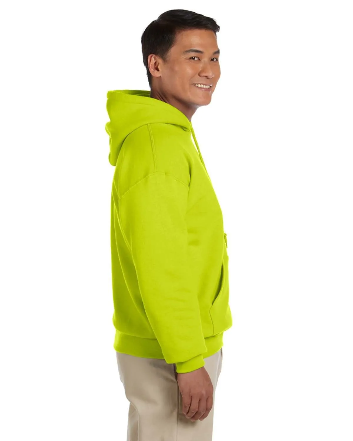 Gildan Lightweight 50/50 Hoodie Sweatshirt | Safety Green