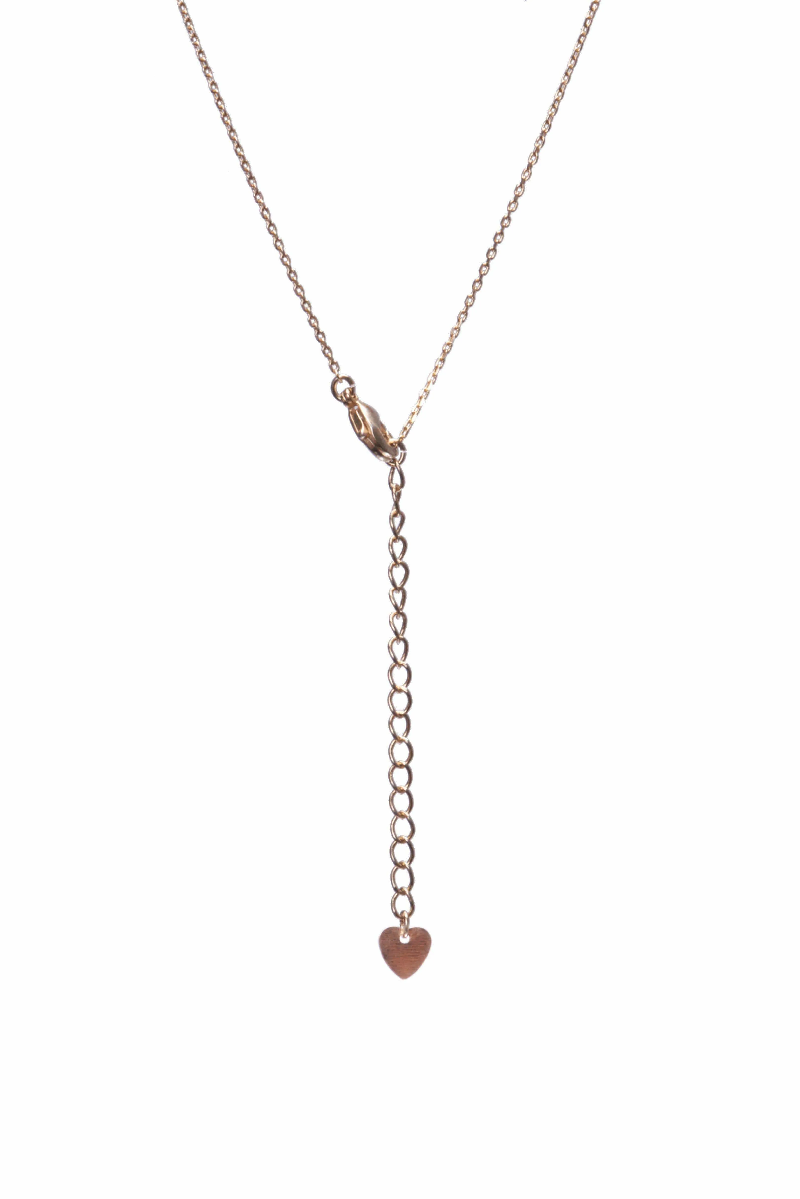 Gold Sideways Initial Pendant Necklace