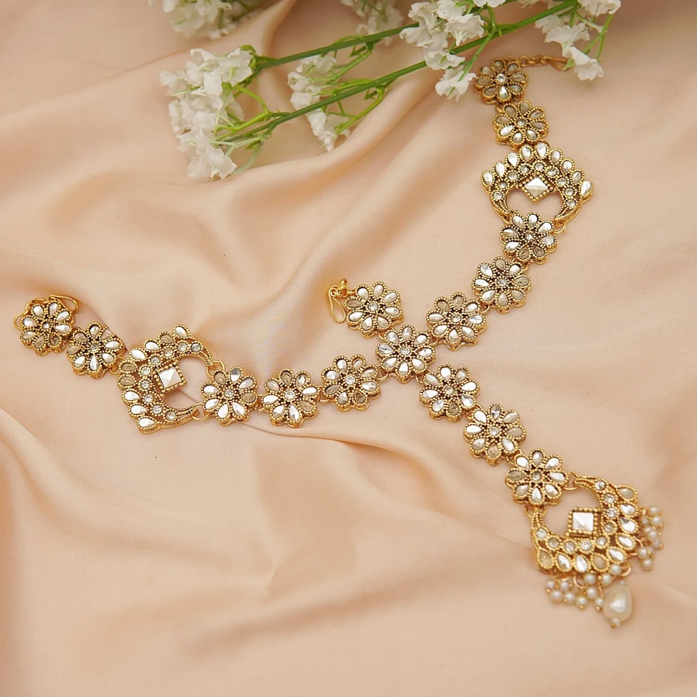 Golden Base Kundan Sheesh Matha Patti