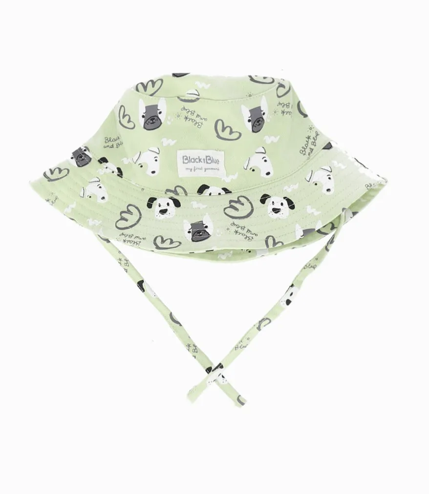 Gorro recién nacido bucket con perritos