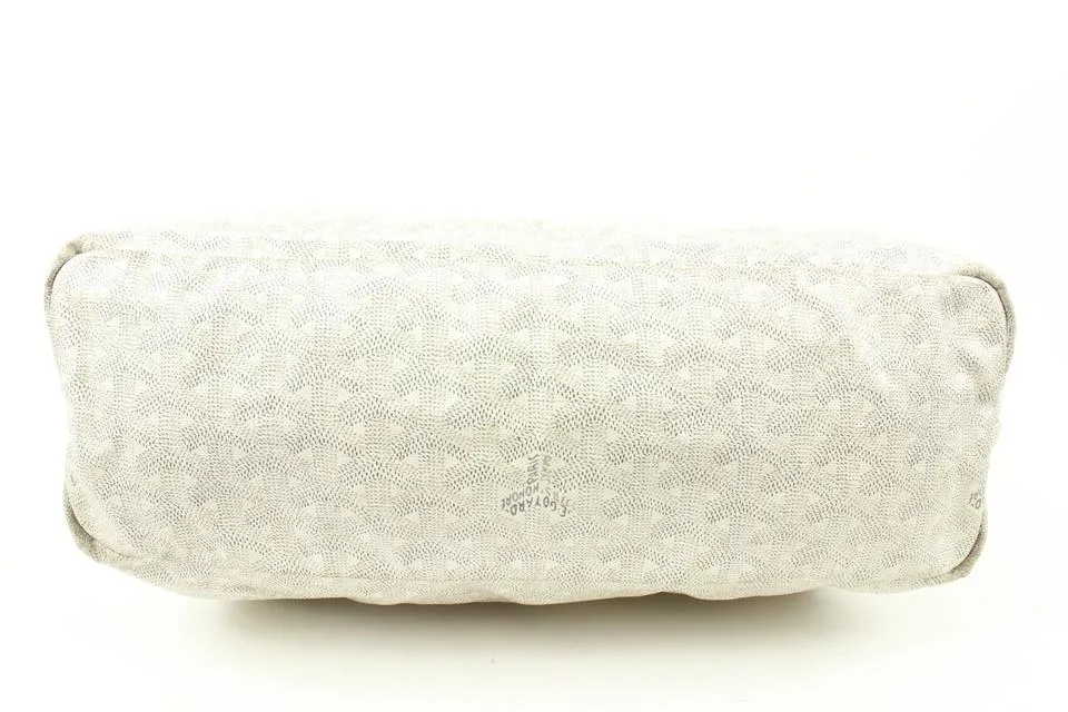 Goyard White Chevron Fidji Zip Hobo Bag 118gy28