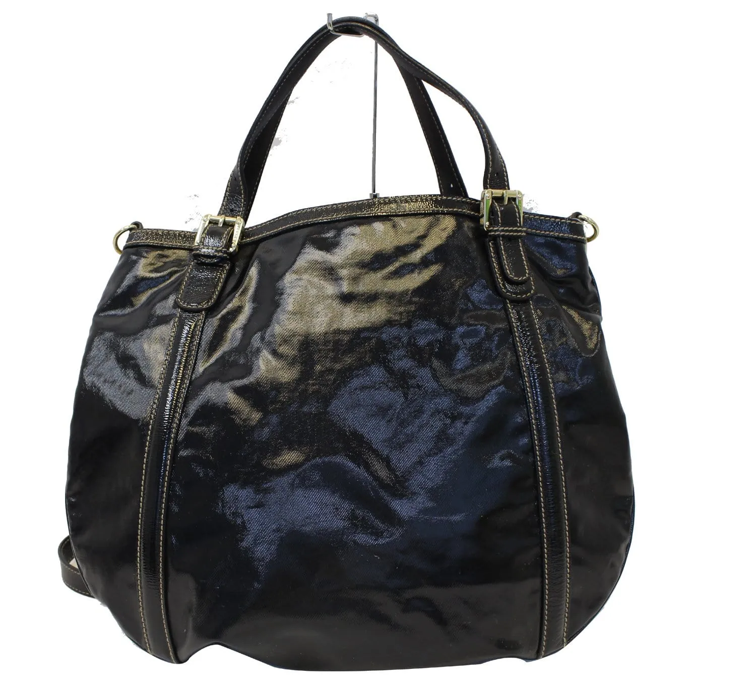GUCCI 162886 Black Leather Britt Hobo Bag