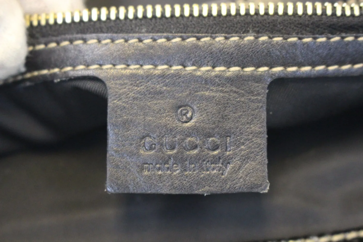 GUCCI 162886 Black Leather Britt Hobo Bag