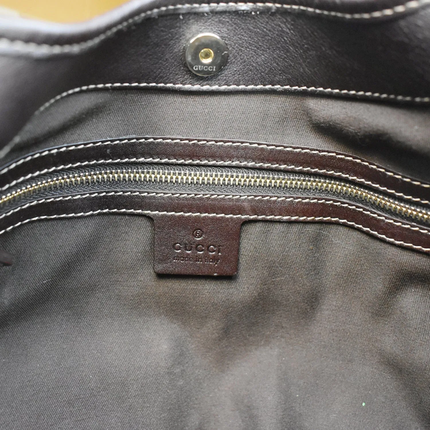 GUCCI 85th Anniversary Horsebit GG Canvas Hobo Bag Beige 163804