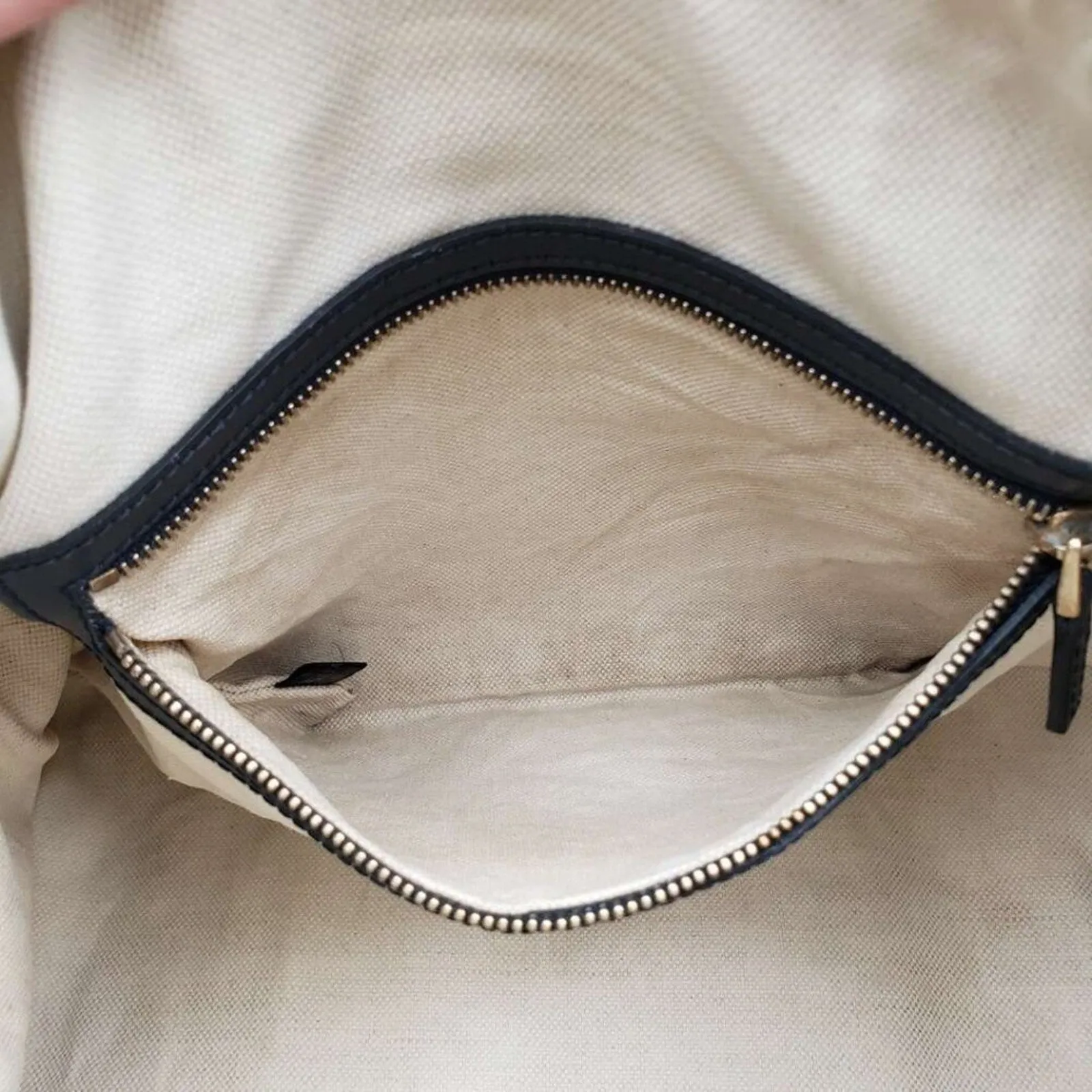 GUCCI Boston Medium Navy GG Cloth Satchel Bag