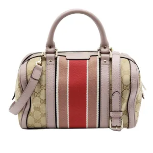 Gucci Canvas Small Vintage Boston Bag
