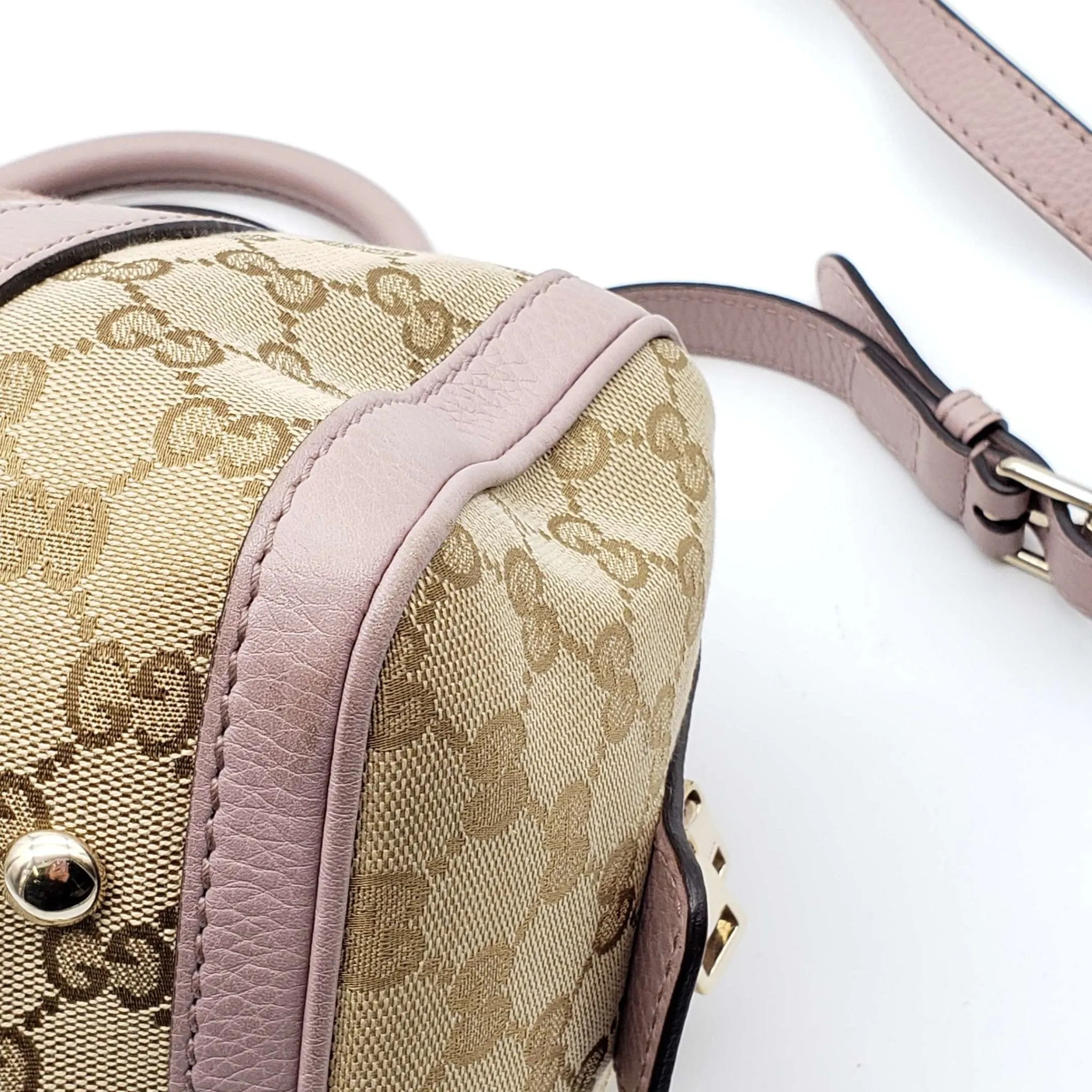 Gucci Canvas Small Vintage Boston Bag