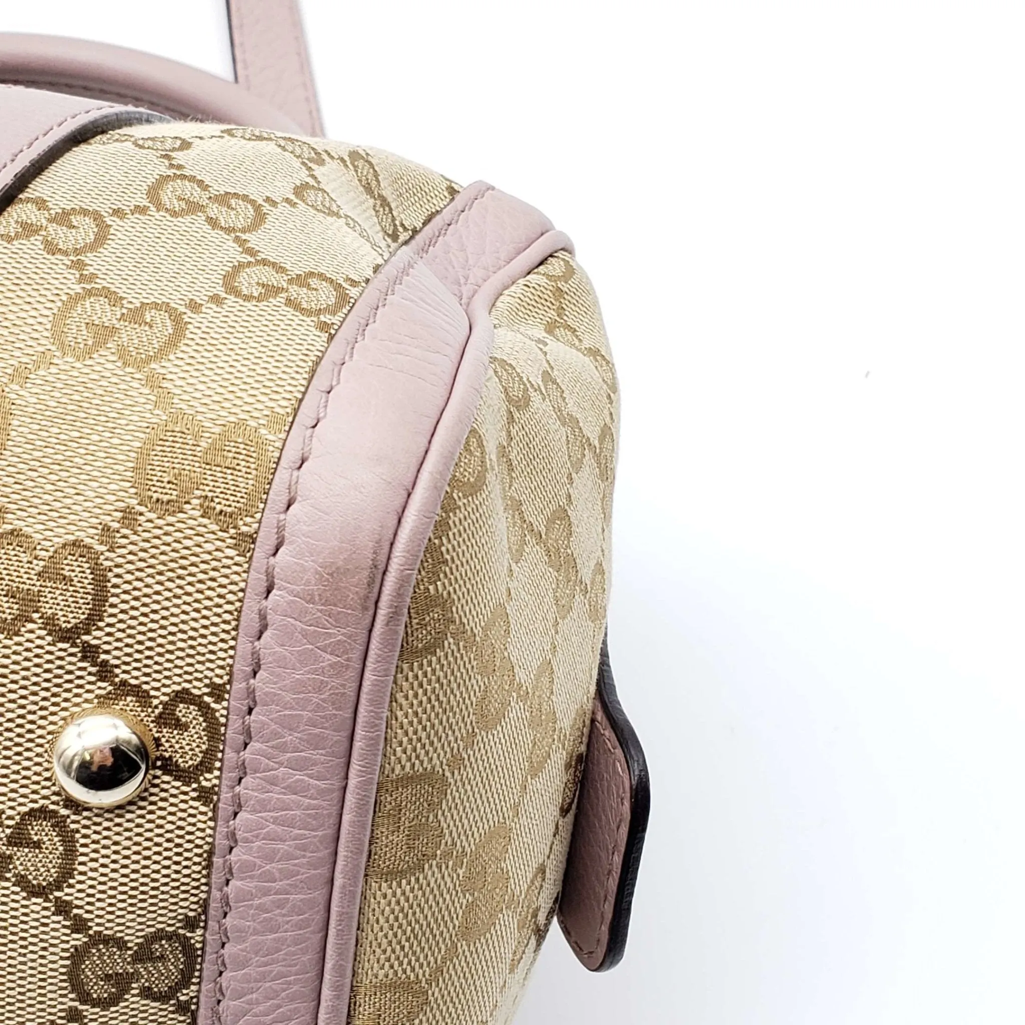 Gucci Canvas Small Vintage Boston Bag