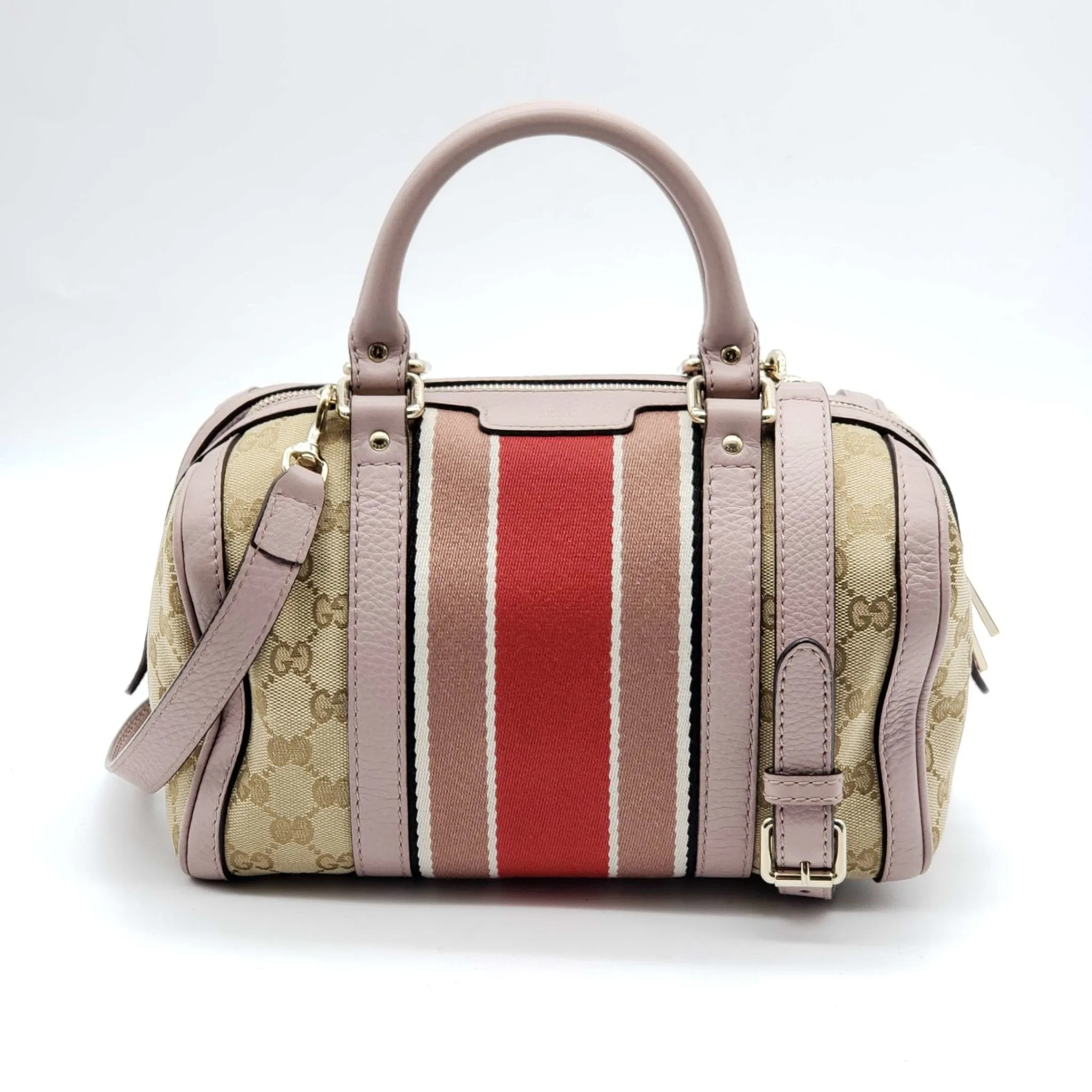 Gucci Canvas Small Vintage Boston Bag