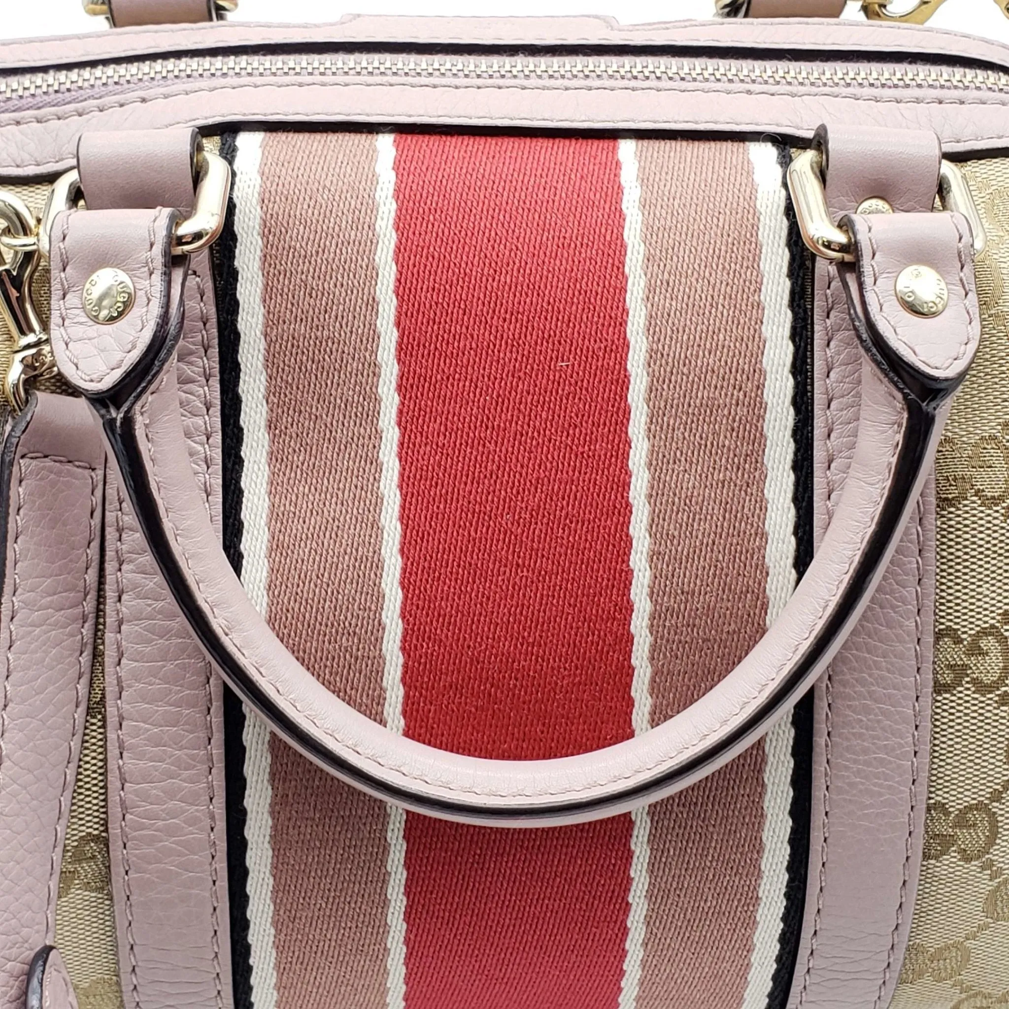 Gucci Canvas Small Vintage Boston Bag