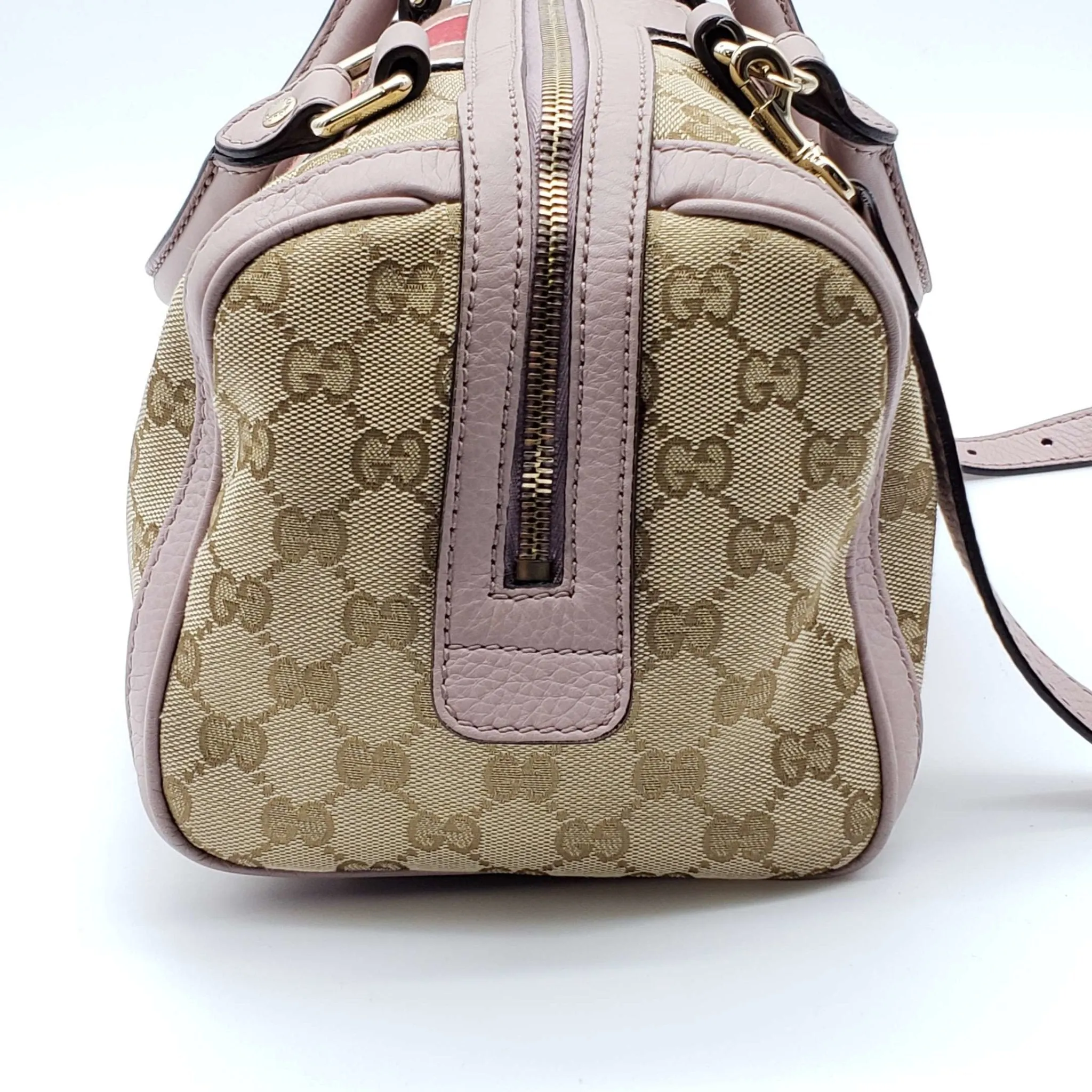 Gucci Canvas Small Vintage Boston Bag