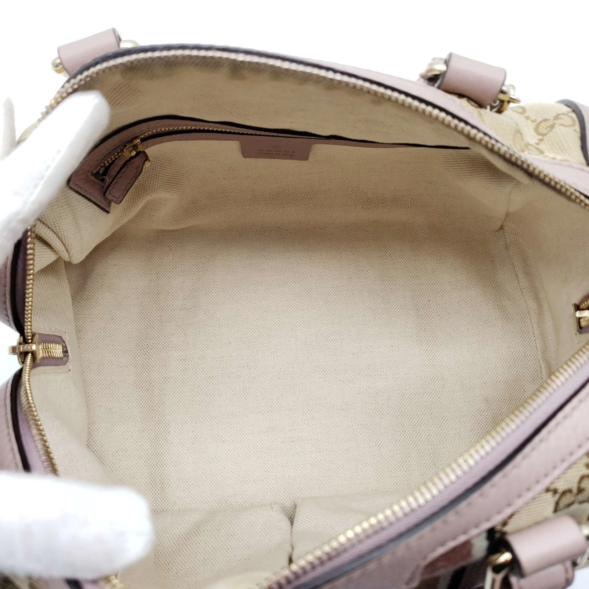 Gucci Canvas Small Vintage Boston Bag