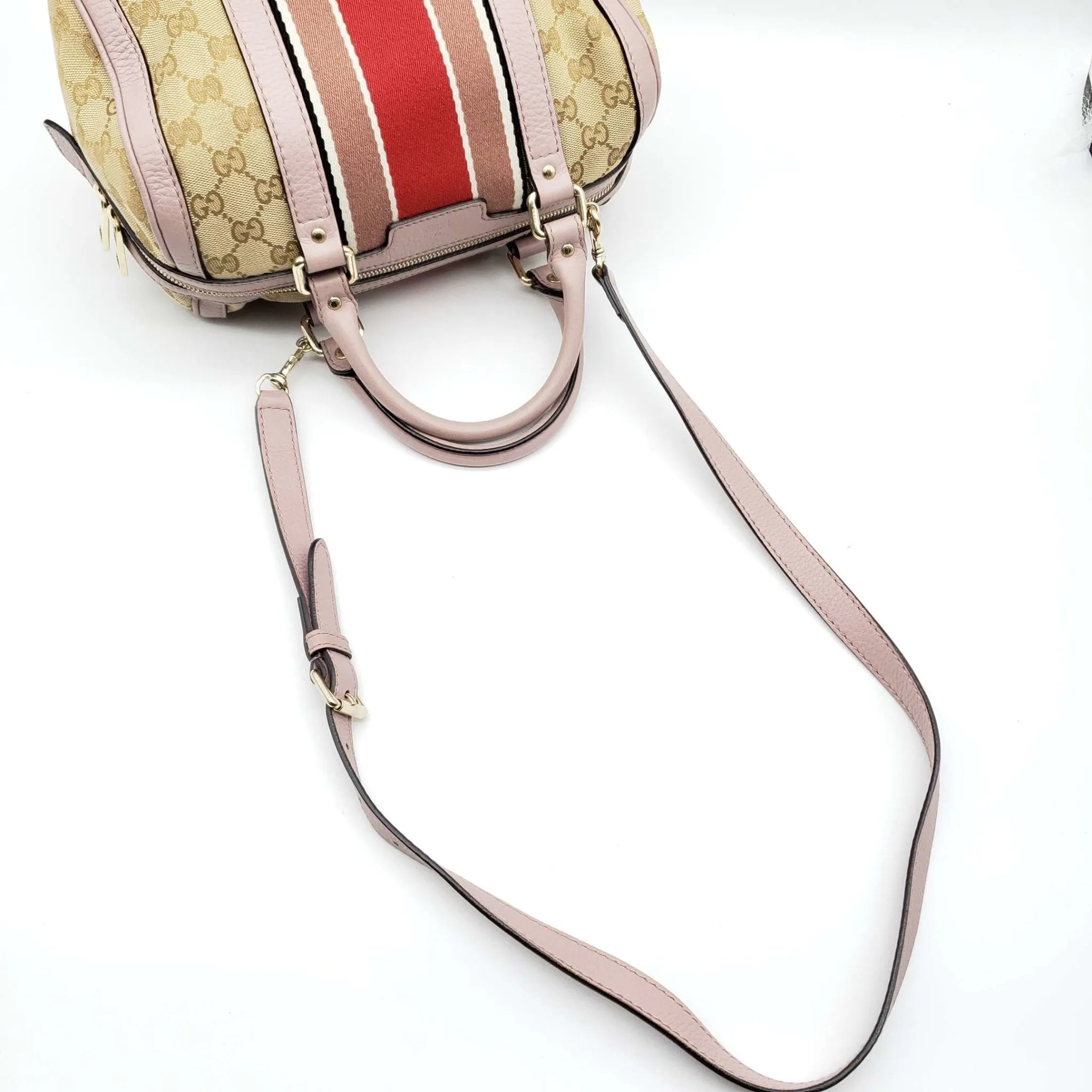 Gucci Canvas Small Vintage Boston Bag