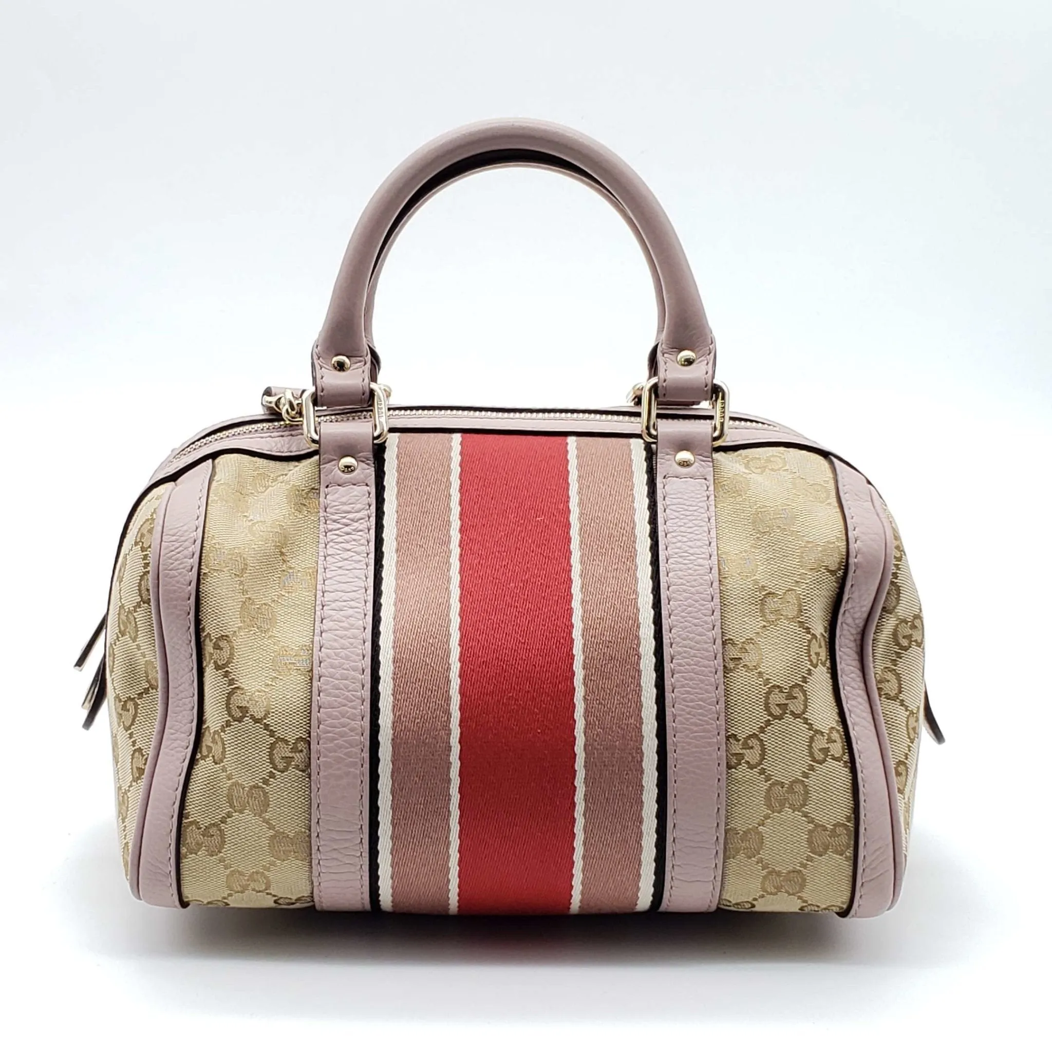 Gucci Canvas Small Vintage Boston Bag