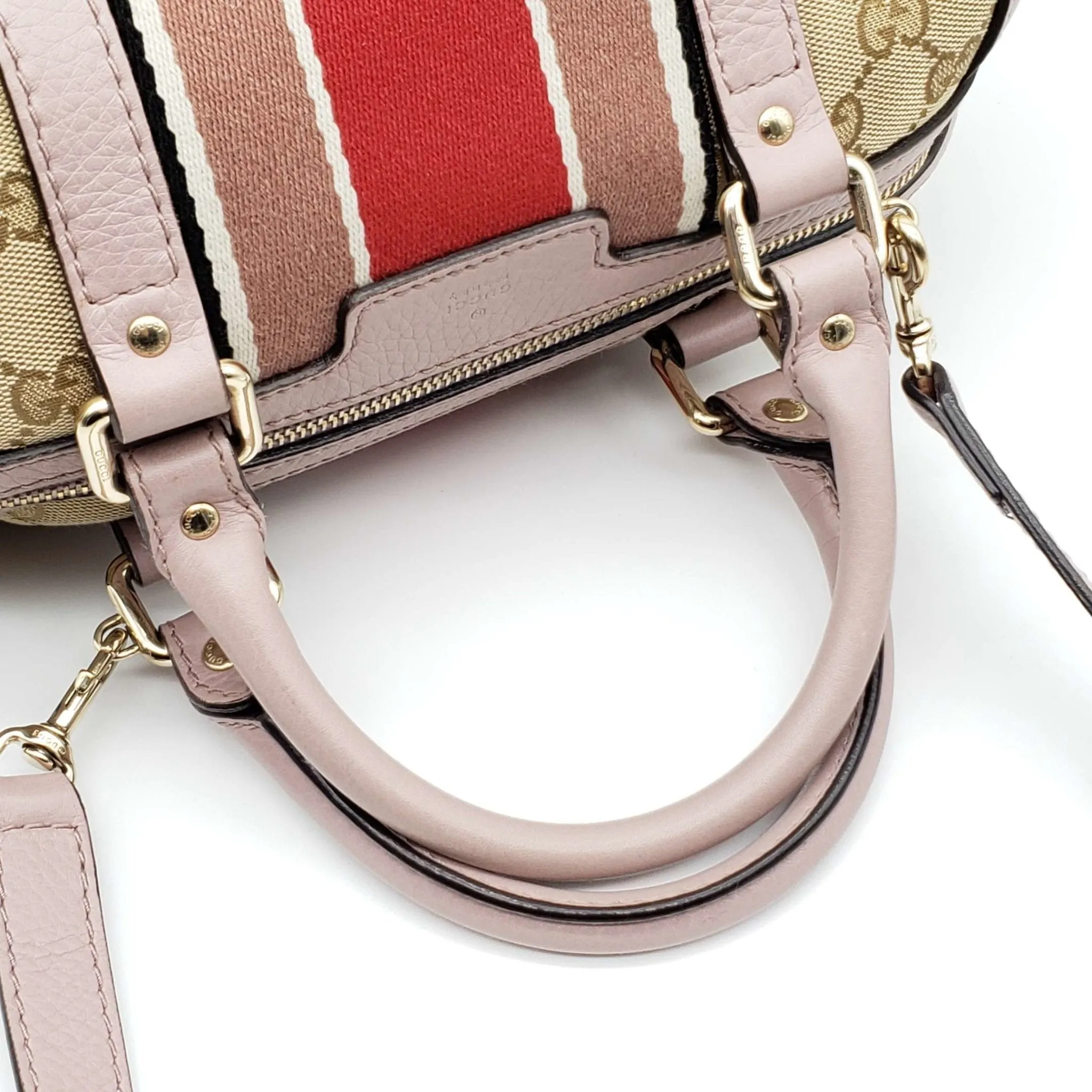 Gucci Canvas Small Vintage Boston Bag
