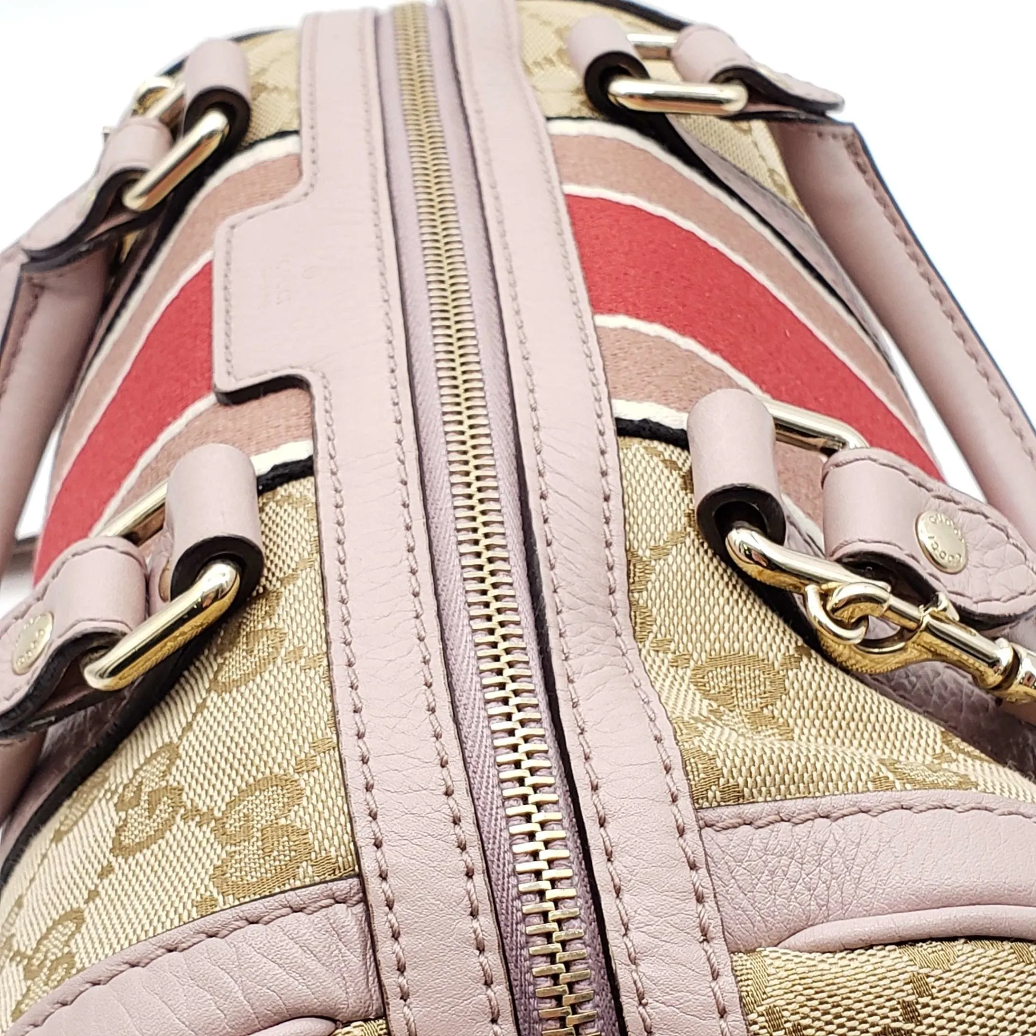 Gucci Canvas Small Vintage Boston Bag