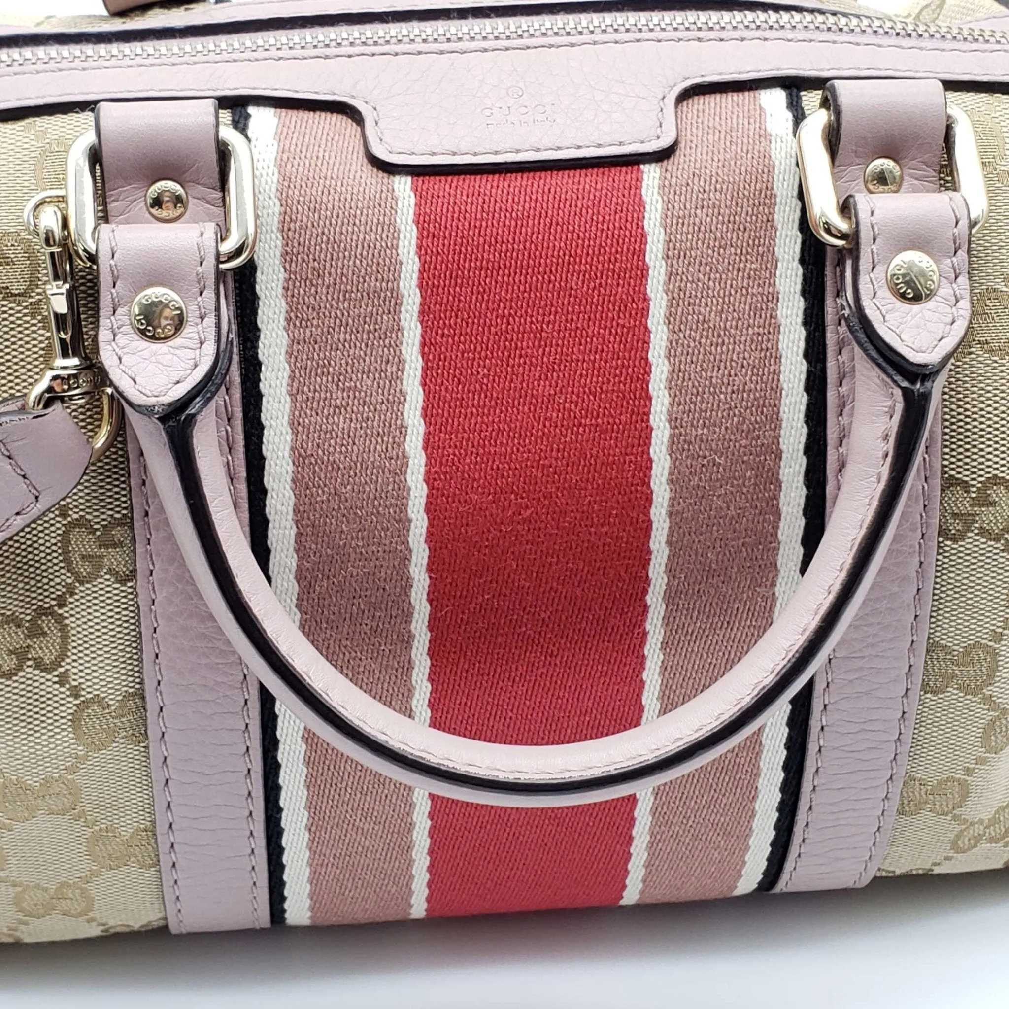 Gucci Canvas Small Vintage Boston Bag