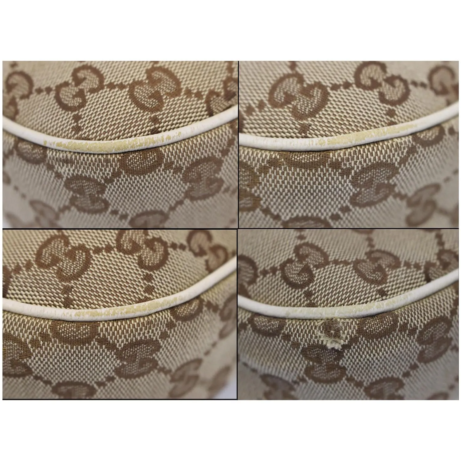 GUCCI Charmy GG Canvas Hobo Bag Beige 153010