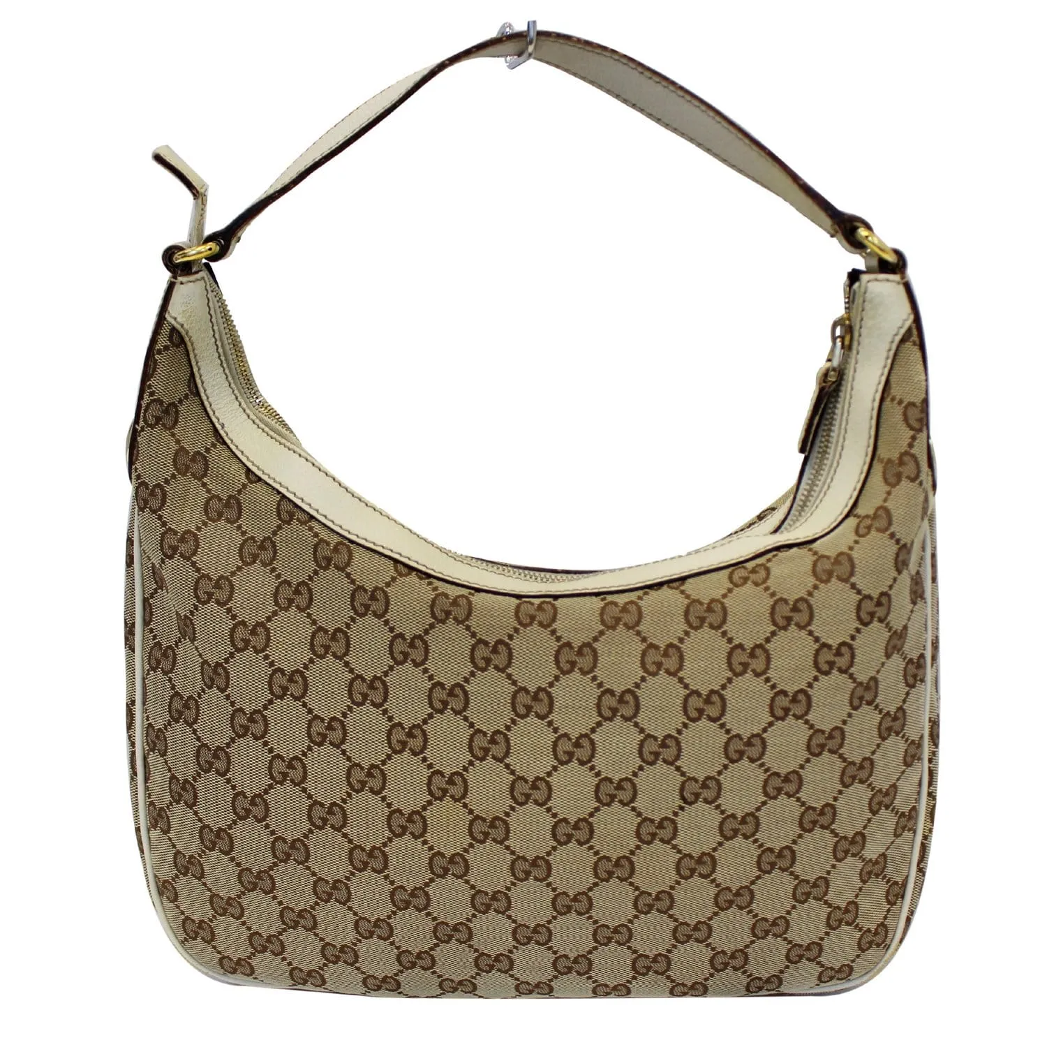GUCCI Charmy GG Canvas Hobo Bag Beige 153010