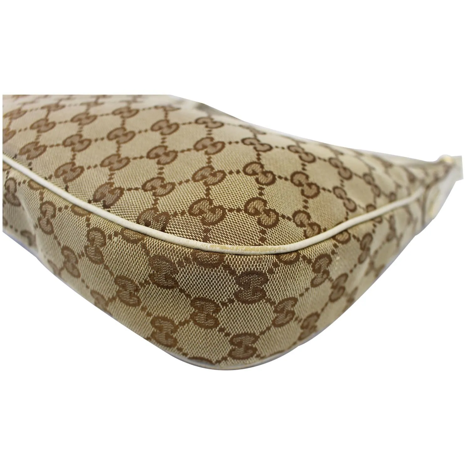 GUCCI Charmy GG Canvas Hobo Bag Beige 153010