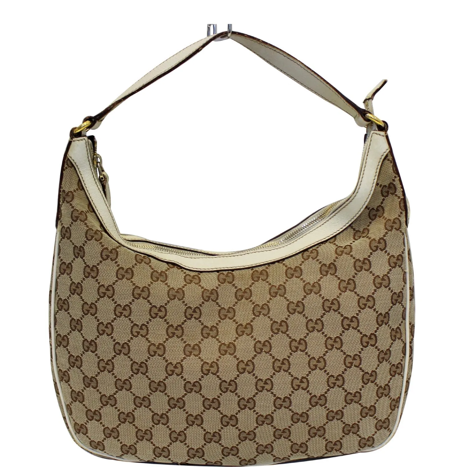 GUCCI Charmy GG Canvas Hobo Bag Beige 153010