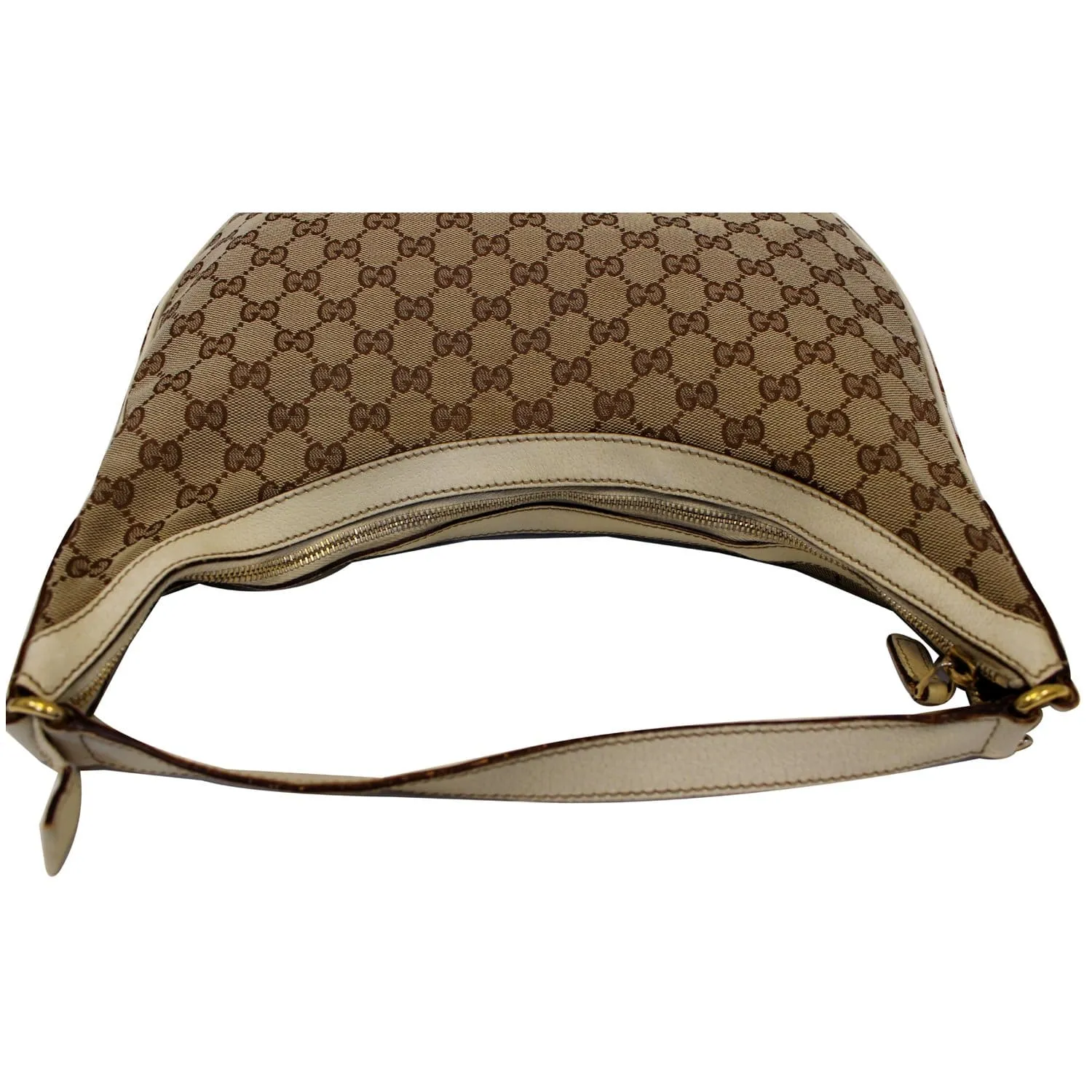 GUCCI Charmy GG Canvas Hobo Bag Beige 153010