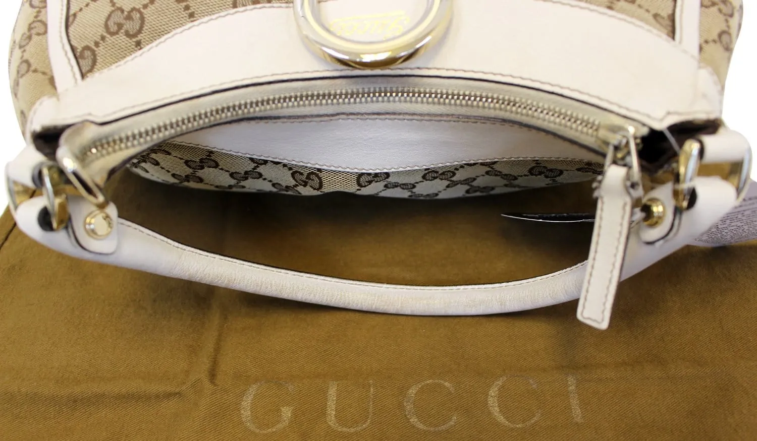 GUCCI GG Monogram Medium D Ring Hobo Bag 190525